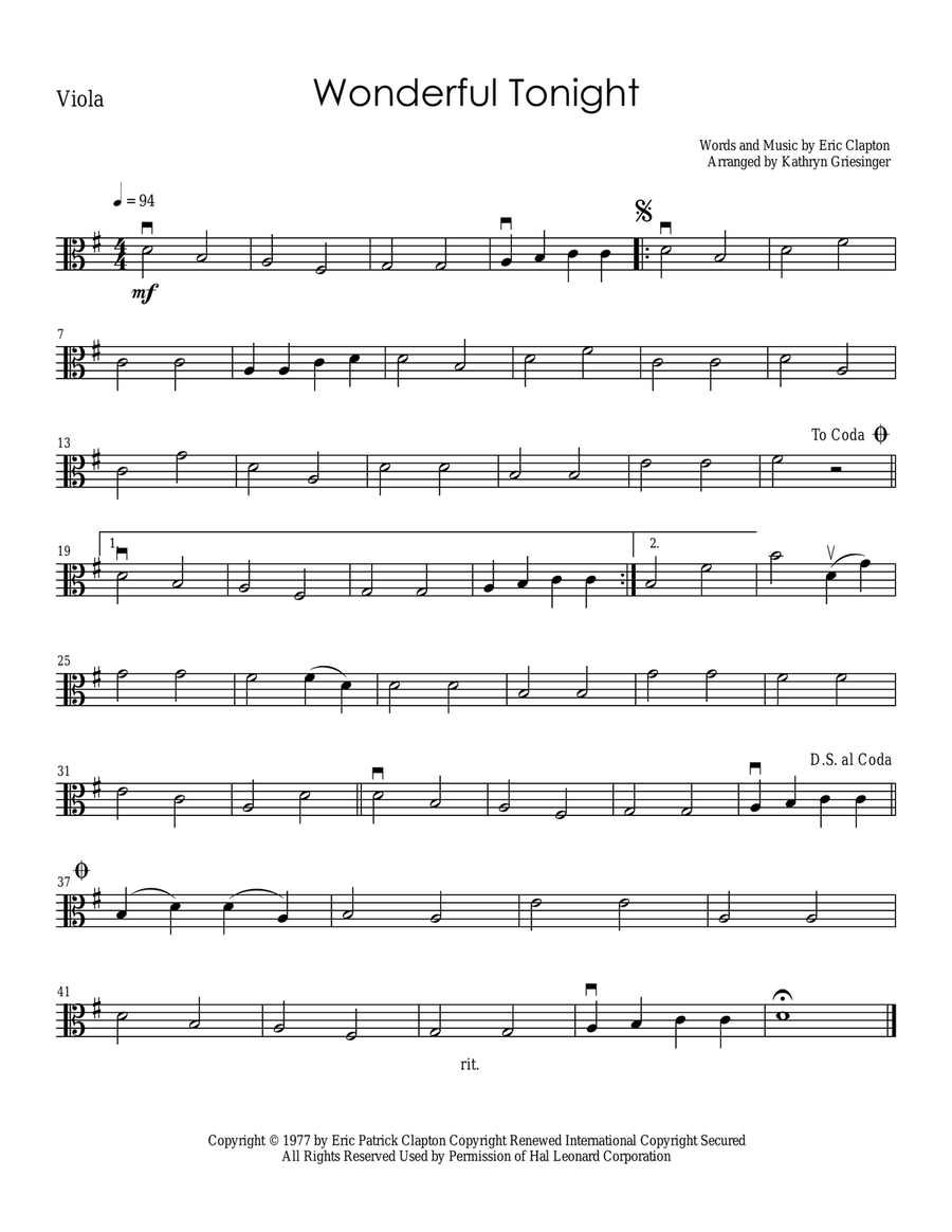 Wonderful Tonight Wonderful Tonight String Quartet scores gallery preview page 3