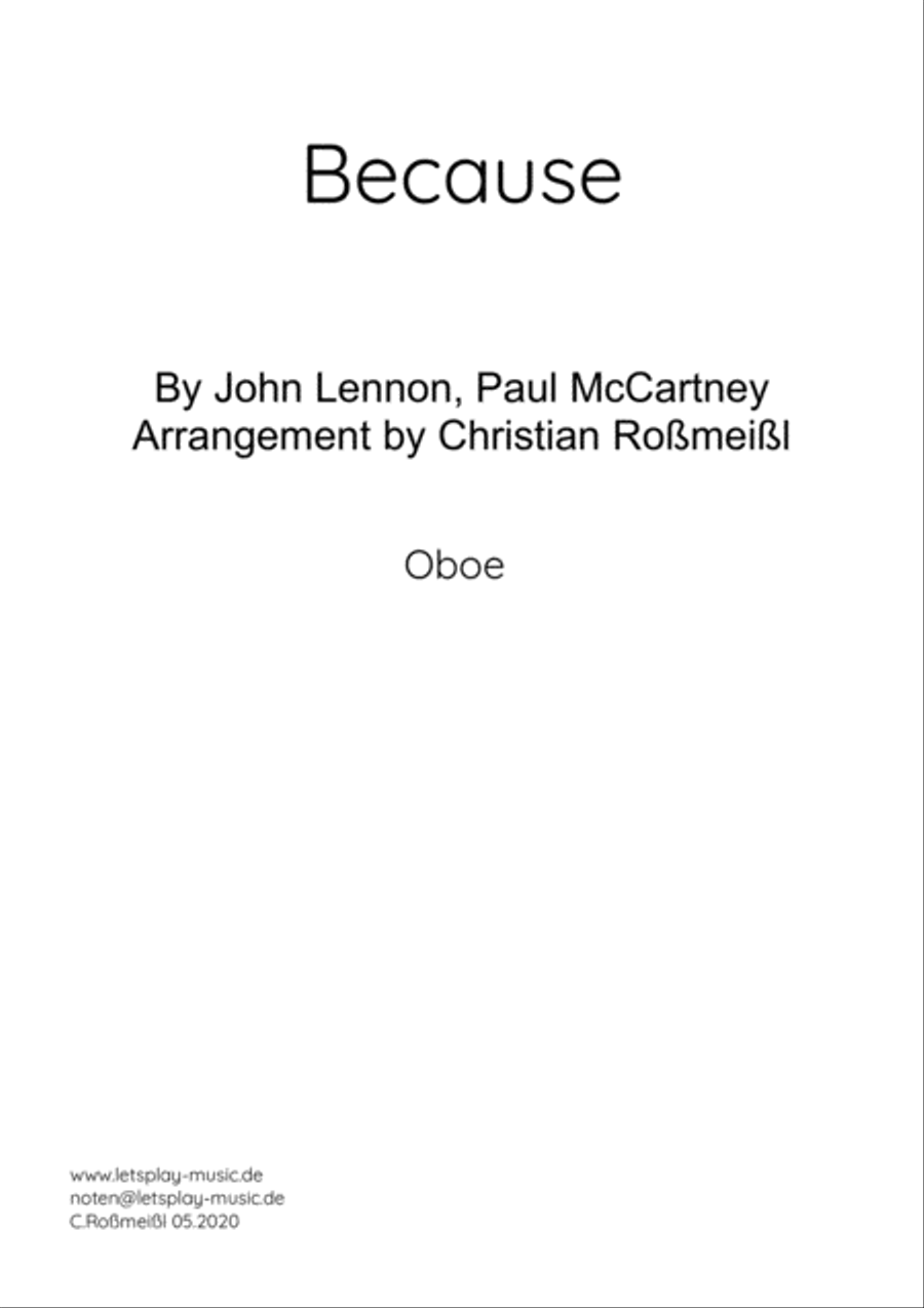 Because Woodwind Quartet scores gallery preview page 3