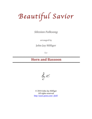 Book cover for Beautiful Savior for Horn and Bassoon