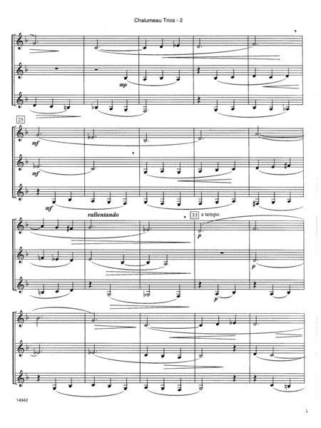 Chalumeau Trios - Full Score