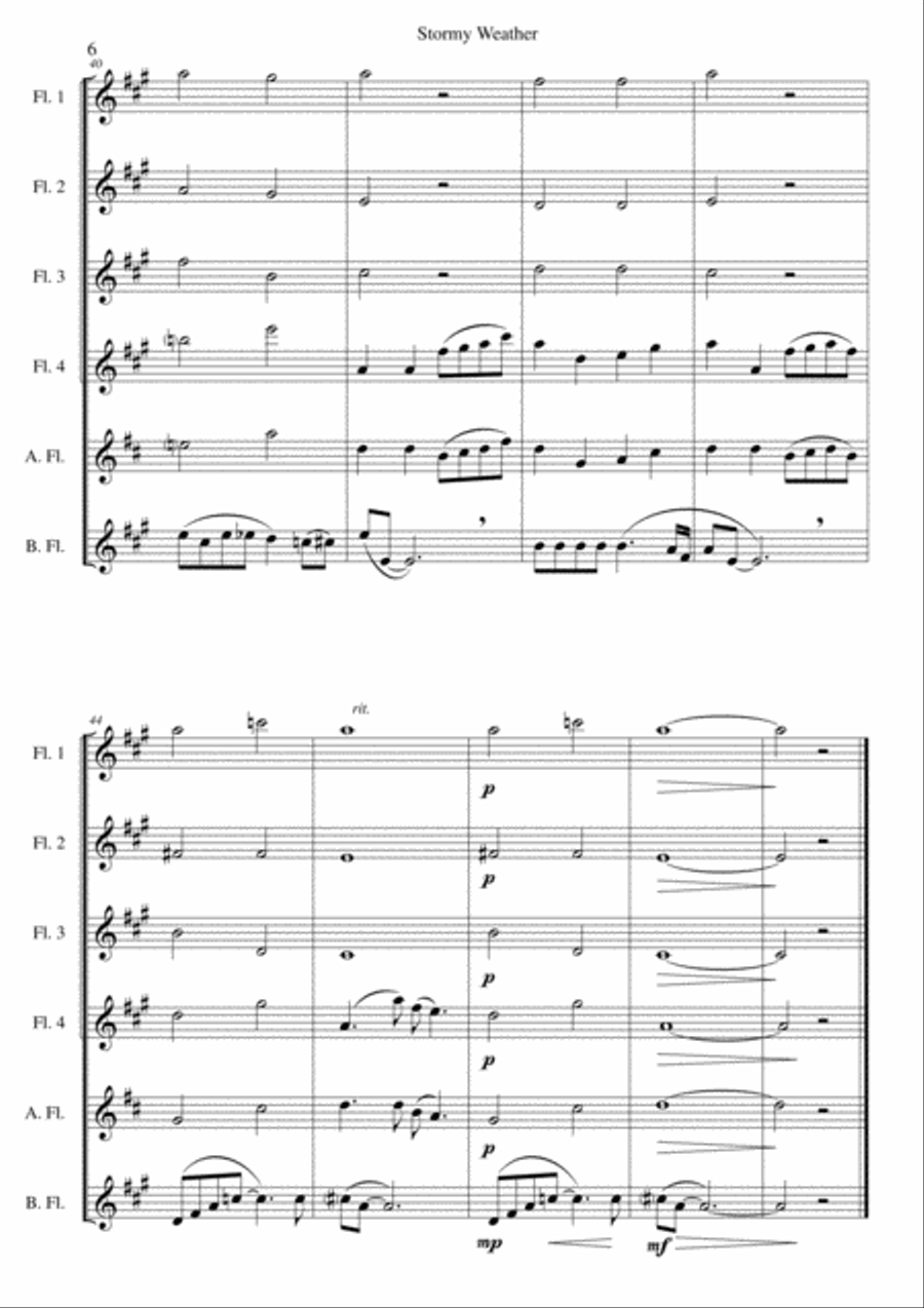 Stormy Weather Stormy Weather Woodwind Ensemble scores gallery preview page 6