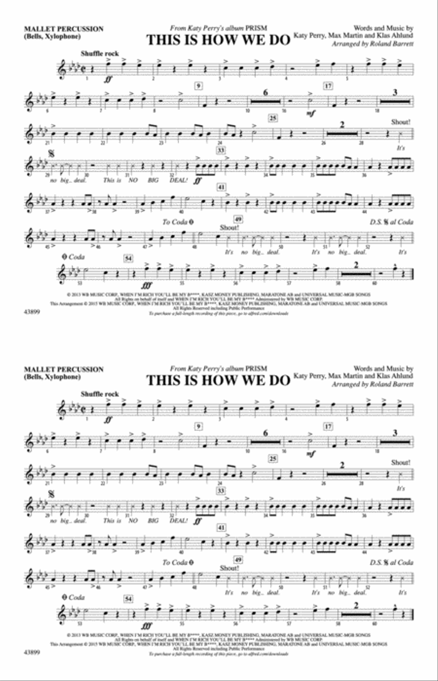 This Is How We Do: Mallets Marching Band scores gallery preview page 1