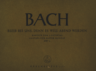 Book cover for Bleib bei uns, denn es will Abend werden, BWV 6