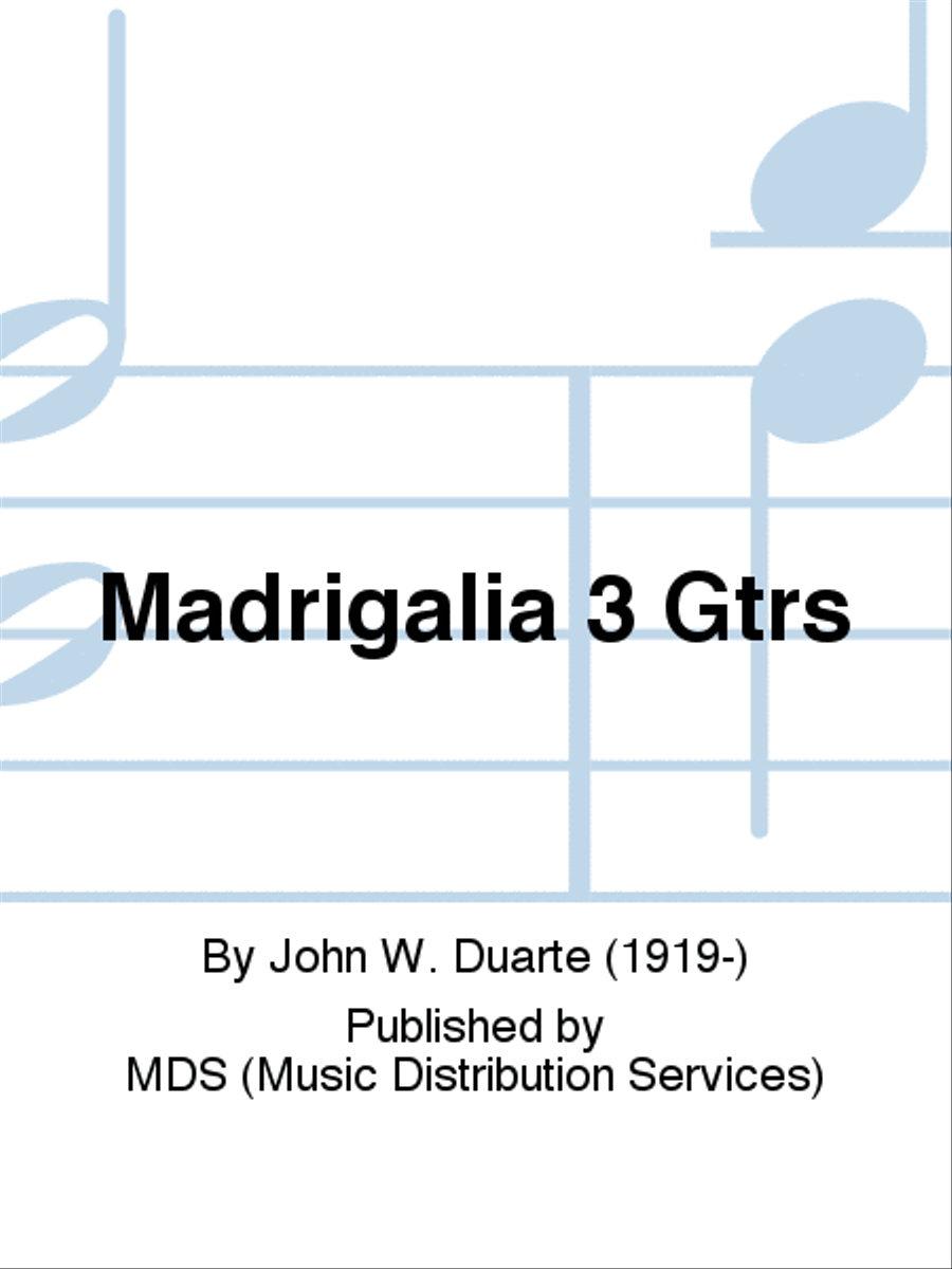 MADRIGALIA 3 Gtrs Guitar scores gallery preview page 1