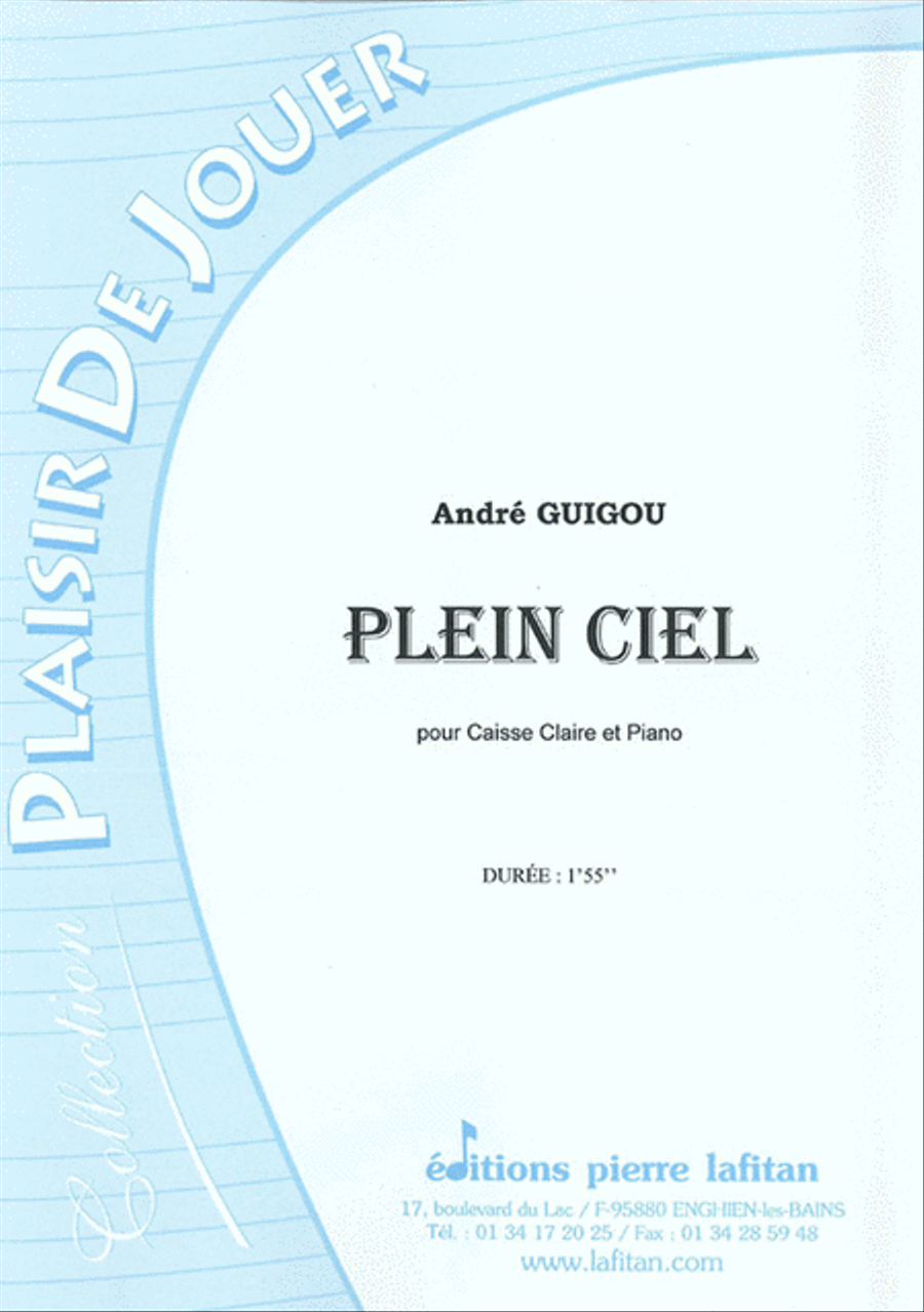 Plein Ciel Piano Accompaniment scores gallery preview page 1