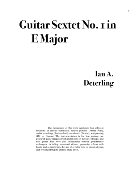 Guitar Sextet No. 1 in E Major image number null