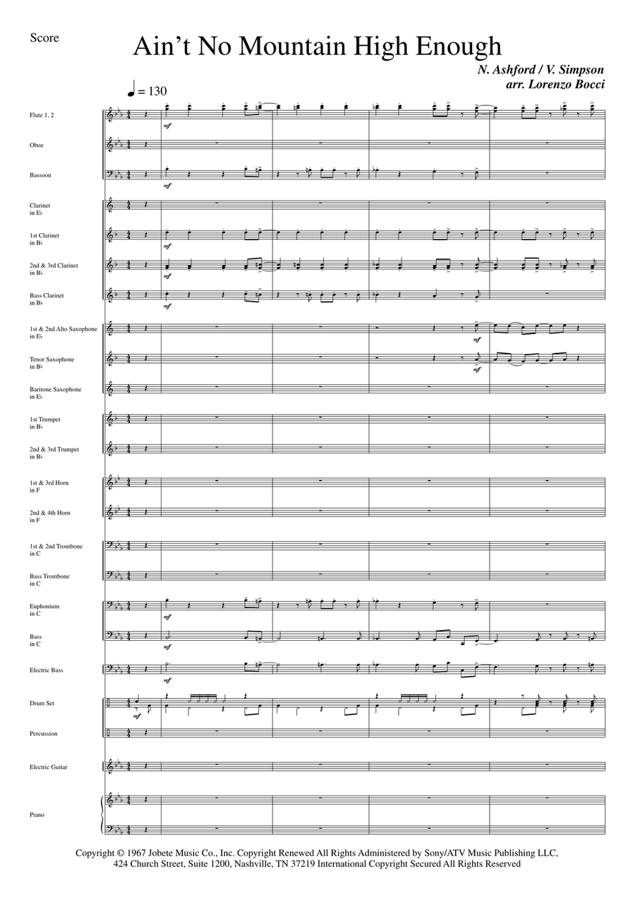 Ain't No Mountain High Enough Concert Band scores gallery preview page 3