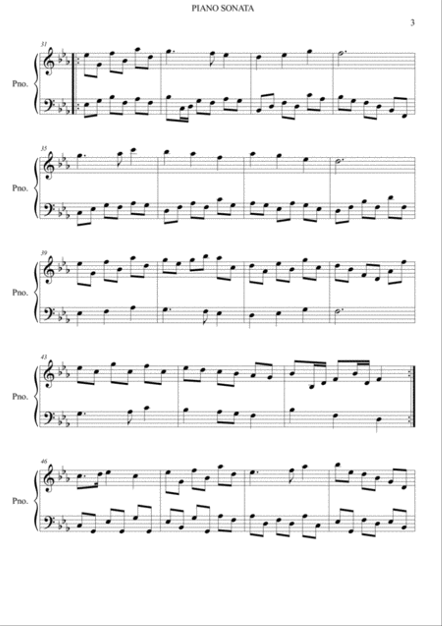 PIANO SONATA PIANO SONATA Piano Solo scores gallery preview page 3