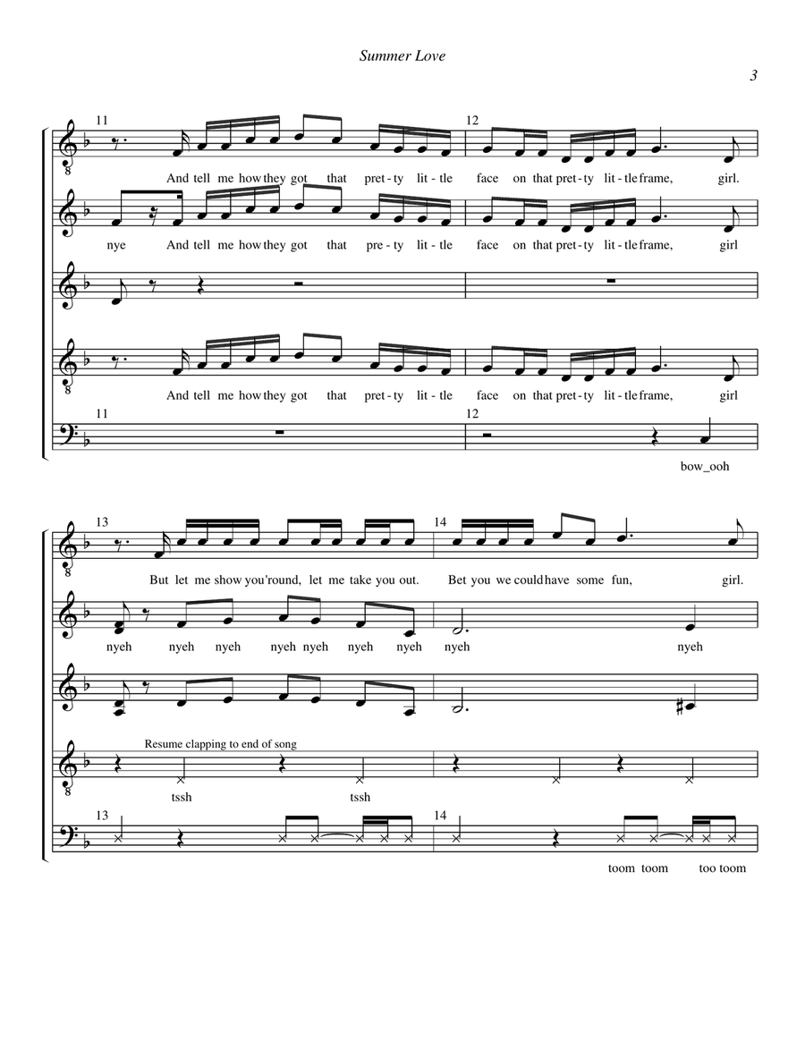 Summer Love (Set The Mood Prelude) Divisi scores gallery preview page 3