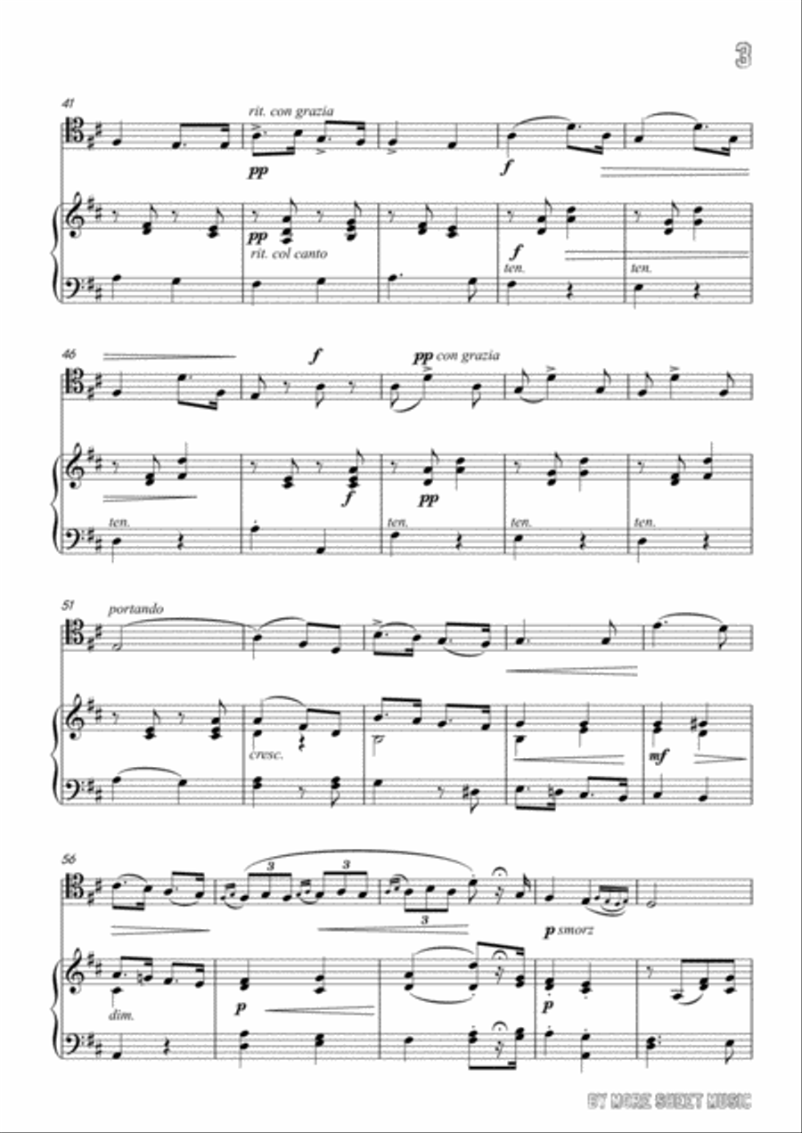 Lotti-Pur dicesti,o bocca bella, for Cello and Piano Piano scores gallery preview page 5