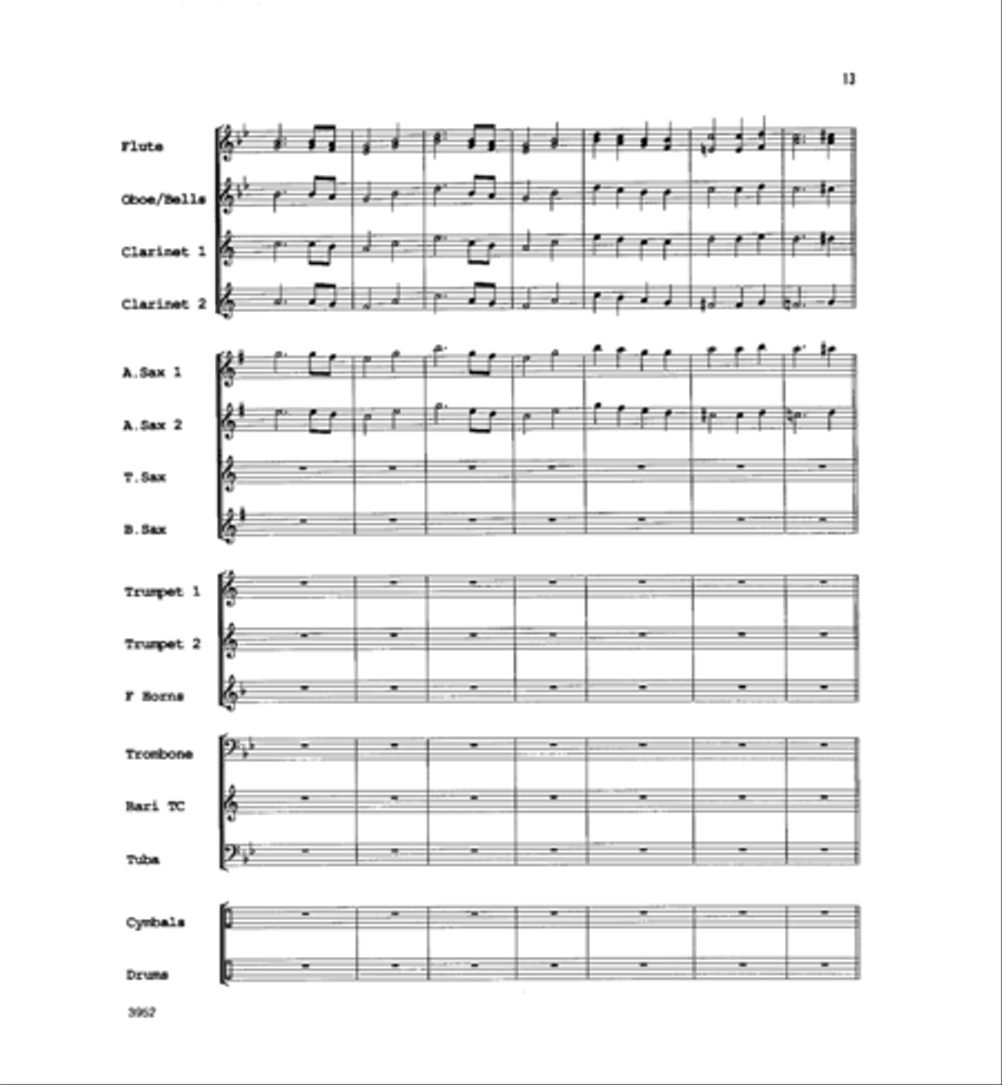 Battle Hymn of the Republic Concert Band scores gallery preview page 12