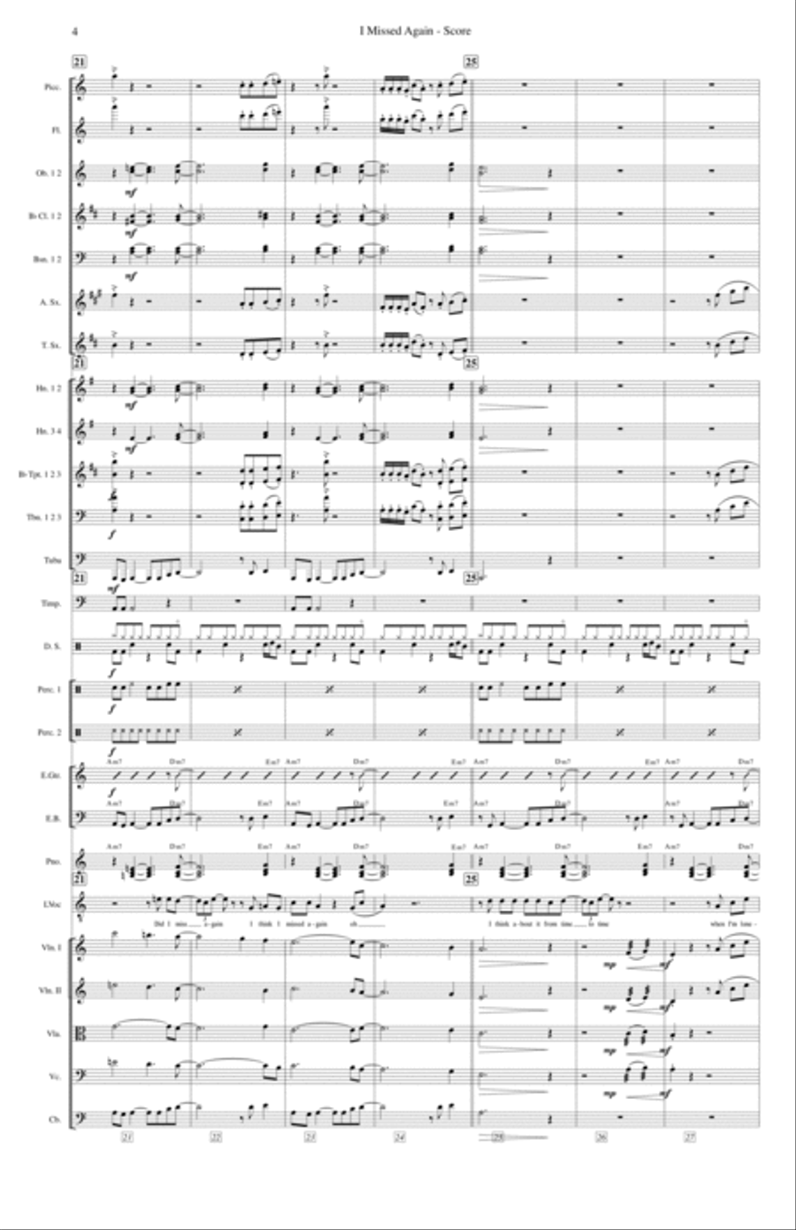 I Missed Again Full Orchestra scores gallery preview page 4
