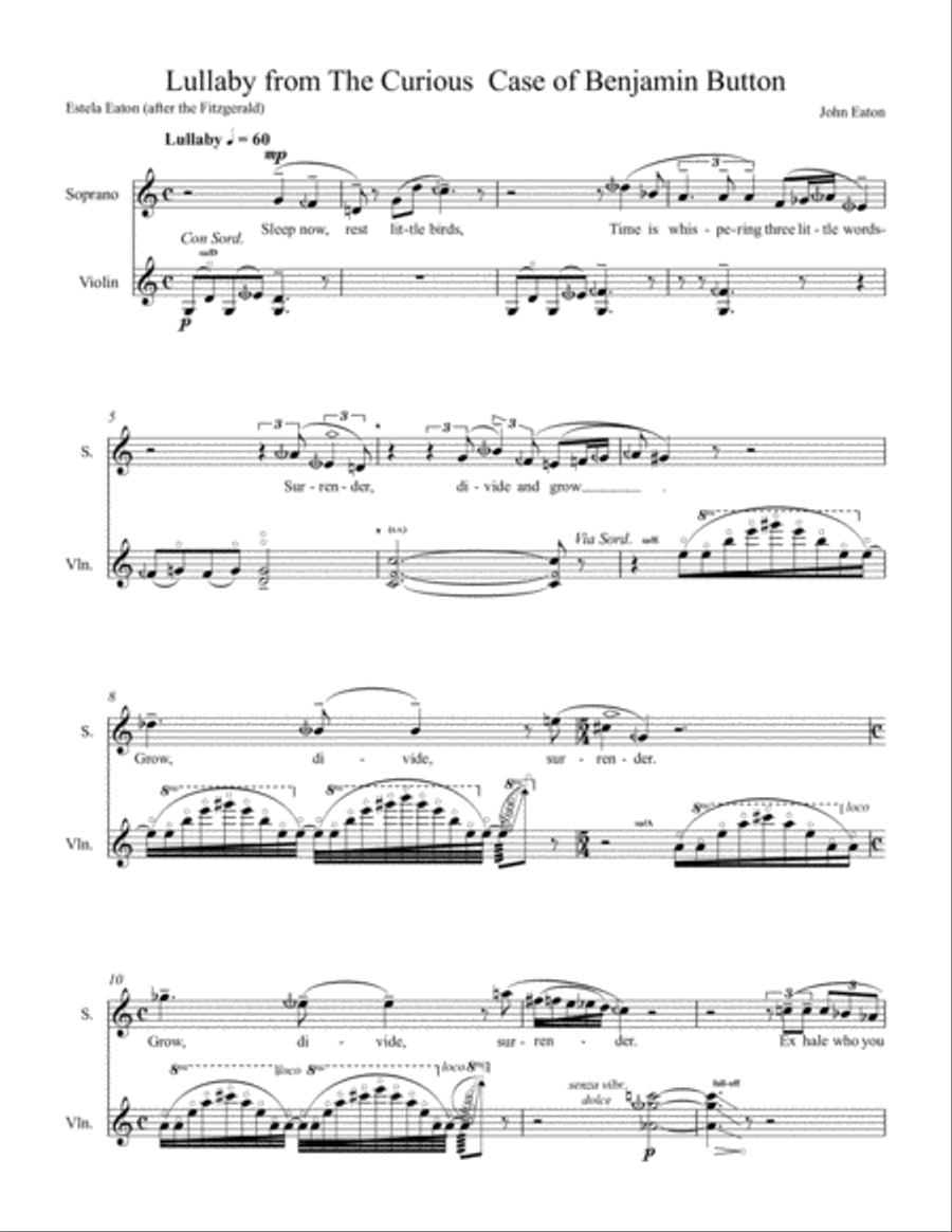 [Eaton] The Curious Case of Benjamin Button - Three Arias Small Ensemble scores gallery preview page 5