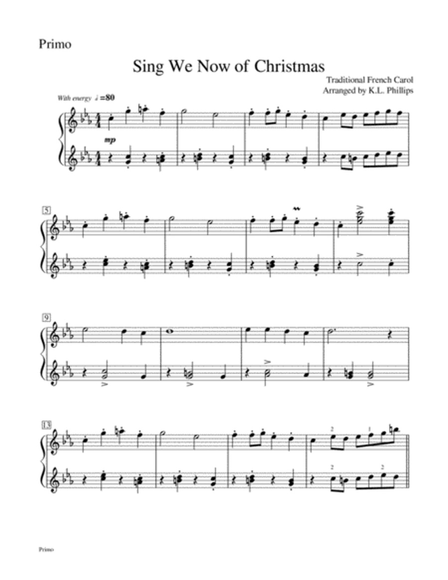 Sing We Now of Christmas - Piano Duet image number null