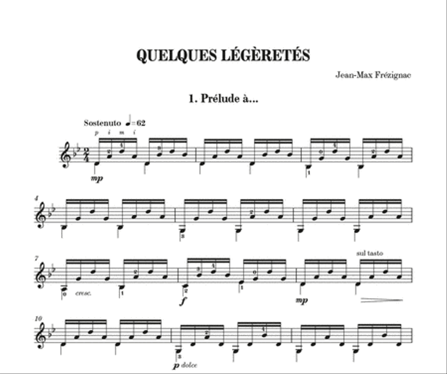 Quelques légèretés Quelques légèretés Classical Guitar scores gallery preview page 2