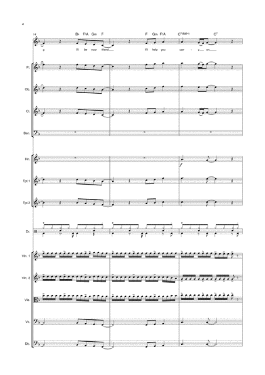 Lean On Me Large Ensemble scores gallery preview page 4