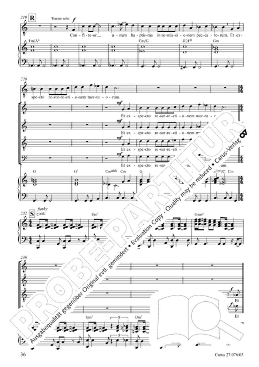 Missa in tempore incerto 4-Part scores gallery preview page 37