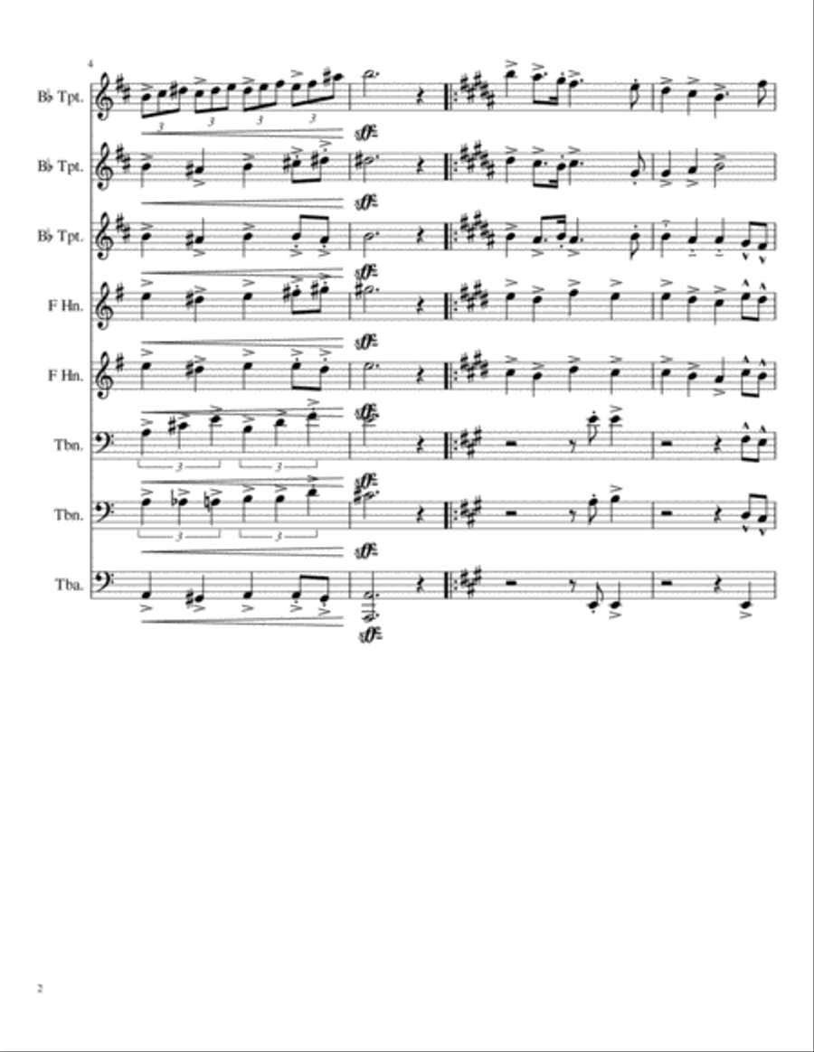 Joy to the World - A Brass Ensemble Brass Ensemble scores gallery preview page 2
