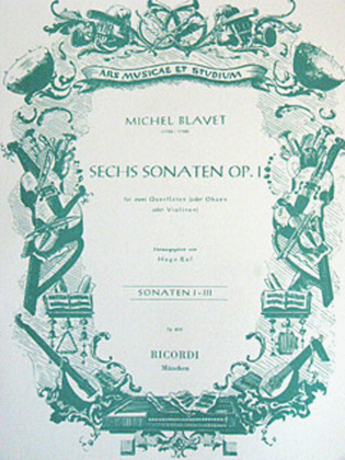 Book cover for 6 Sonaten Op. 1