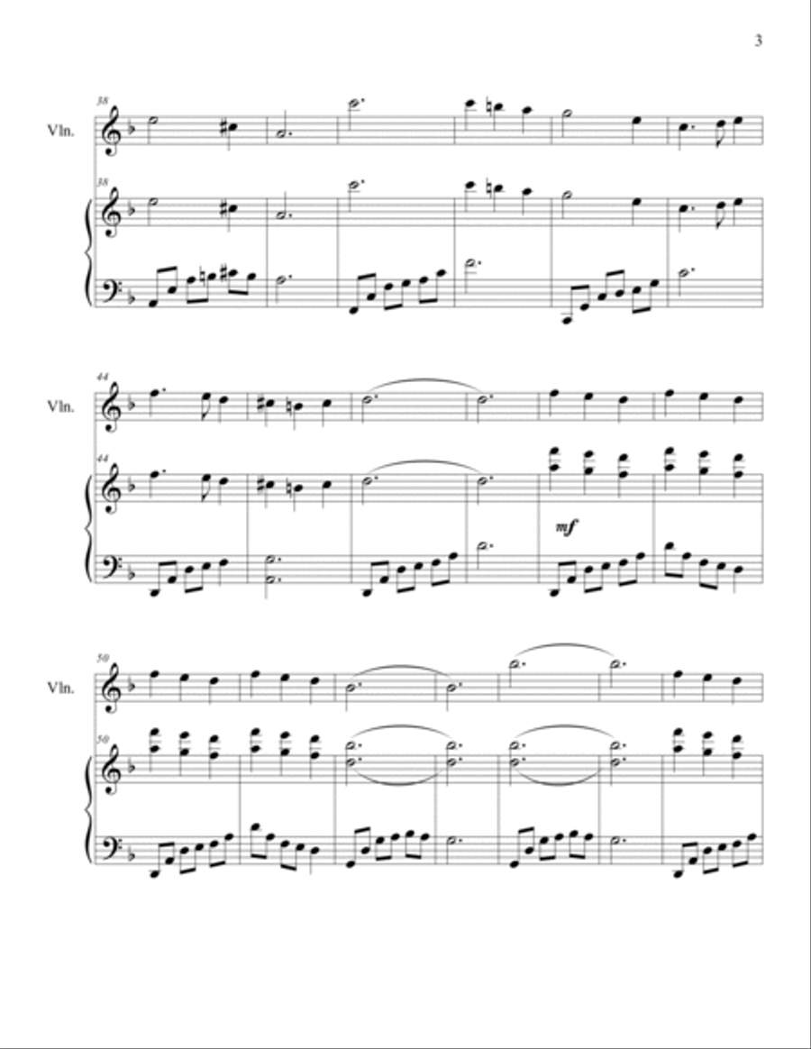 What Child is This? (Piano and Violin) Violin Solo scores gallery preview page 3