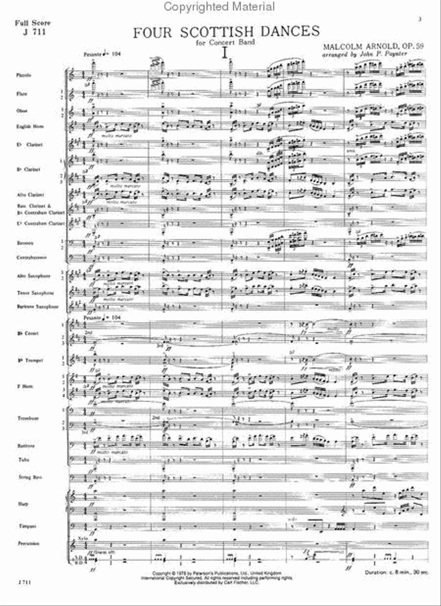 Four Scottish Dances Concert Band scores gallery preview page 2