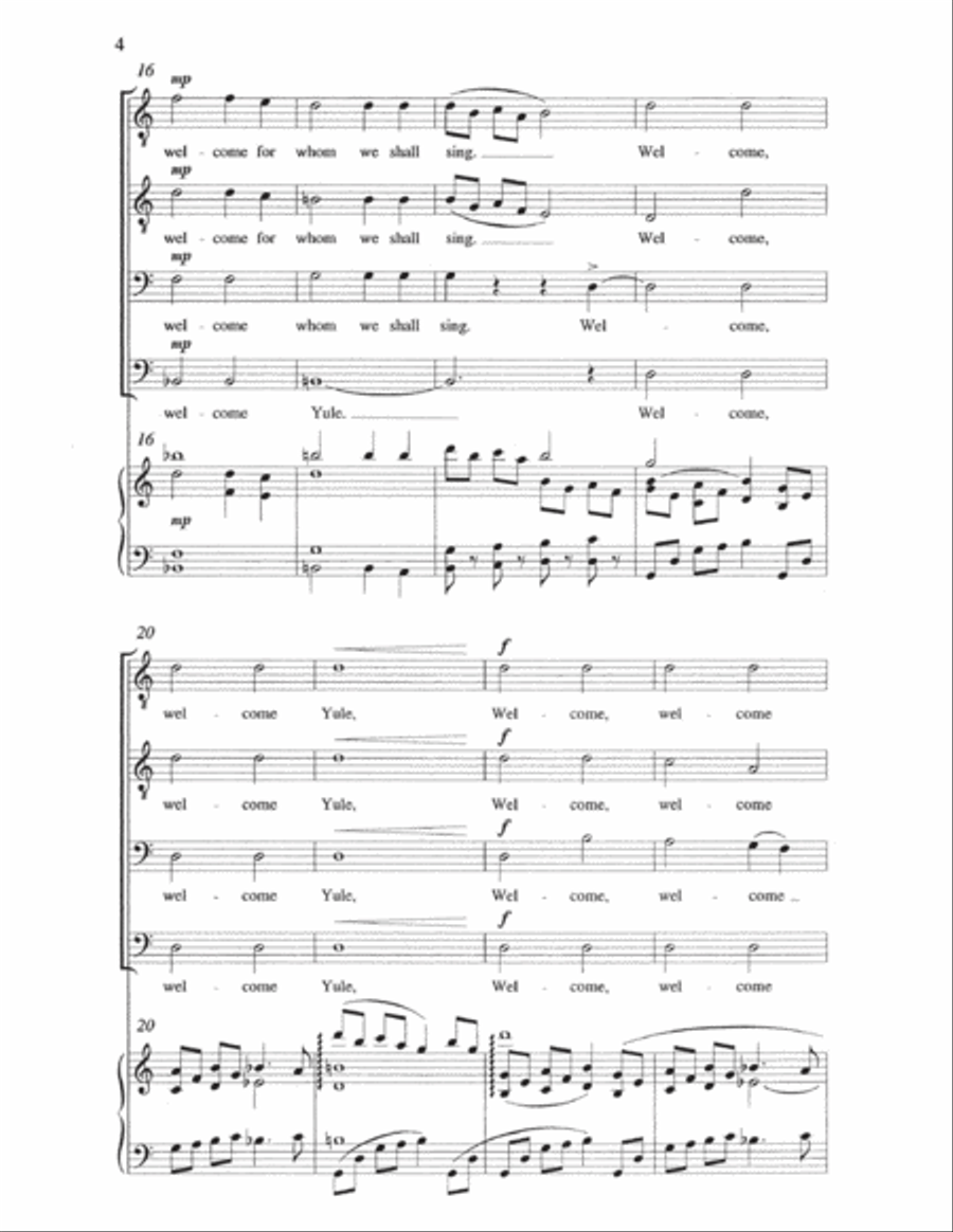 Welcome Yule TTBB scores gallery preview page 3