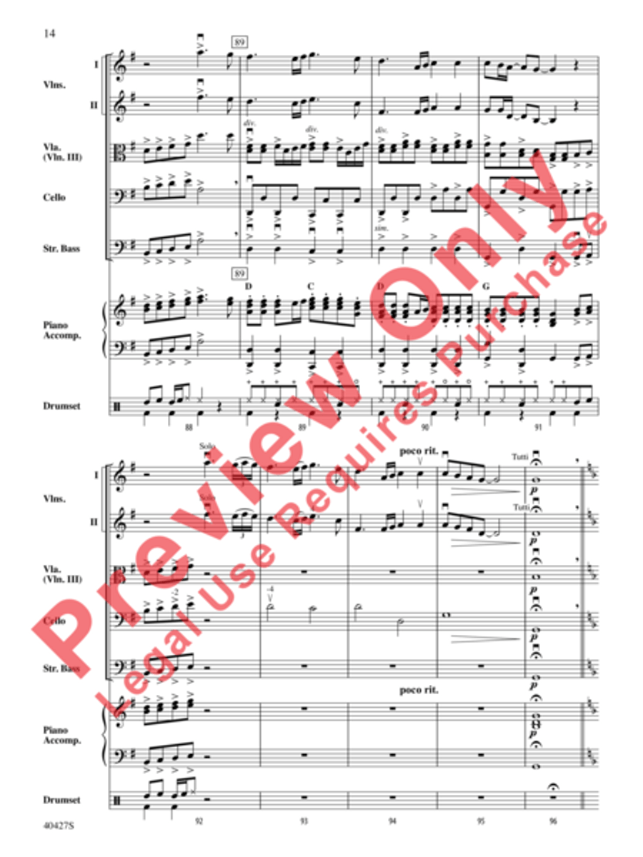 Mamma Mia!, Selections from String Orchestra scores gallery preview page 15