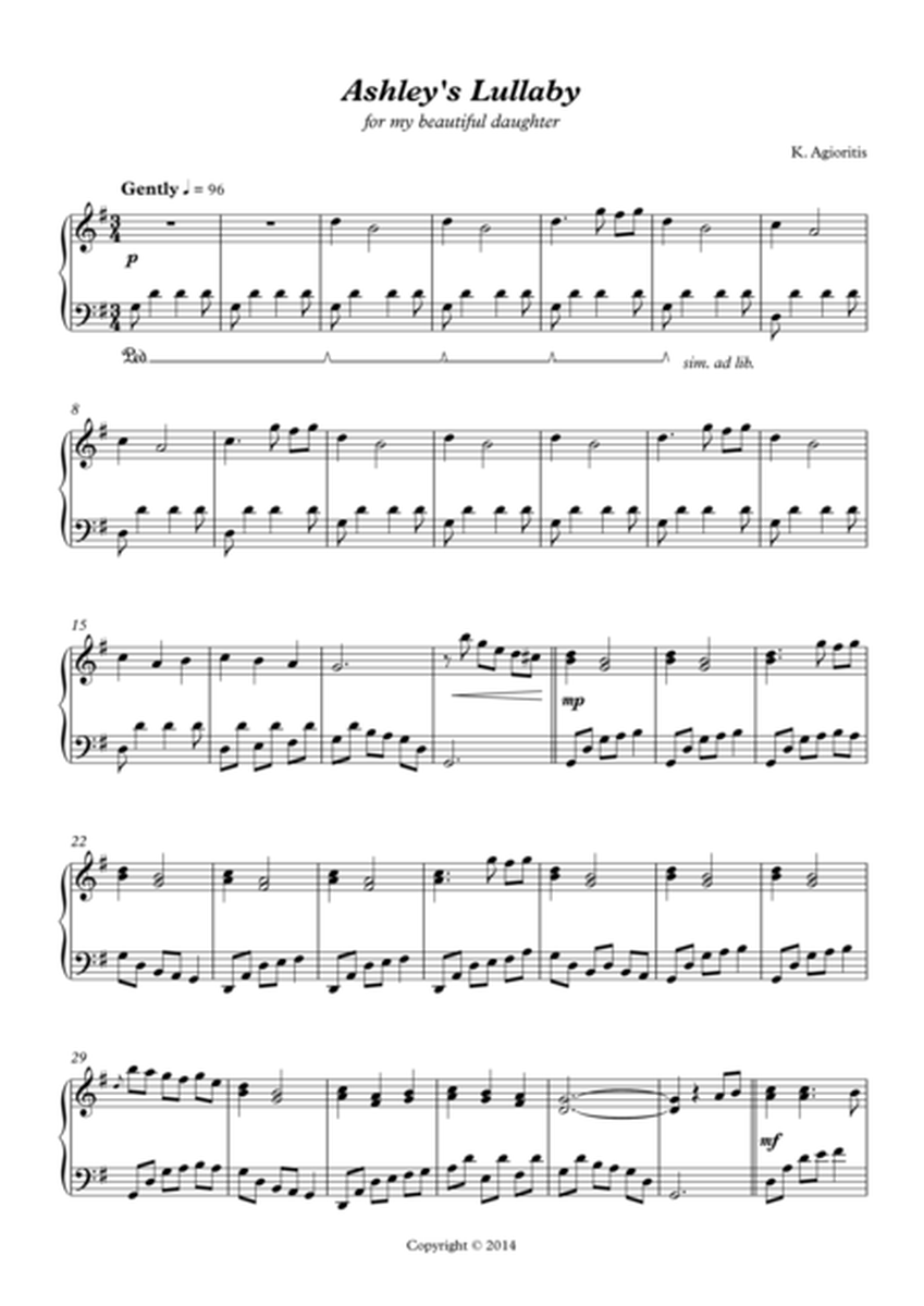 Ashley's Lullaby - for Solo Piano image number null