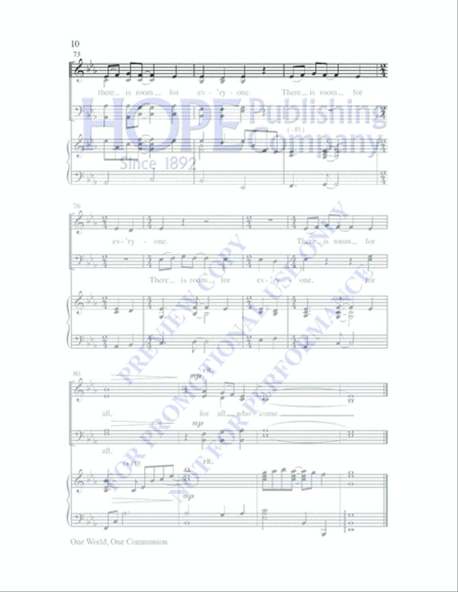 One World, One Communion One World, One Communion 4-Part scores gallery preview page 10