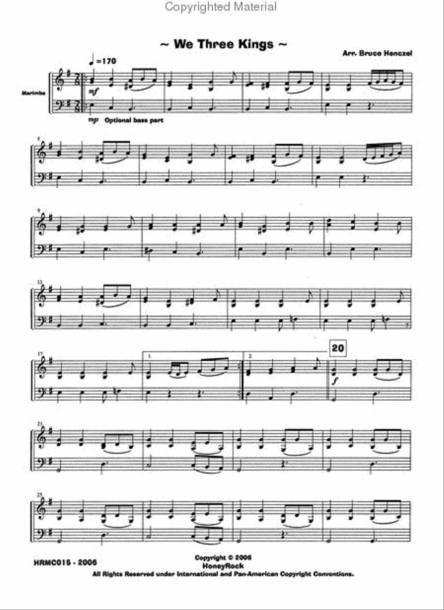 Christmas Marimba Marimba scores gallery preview page 2