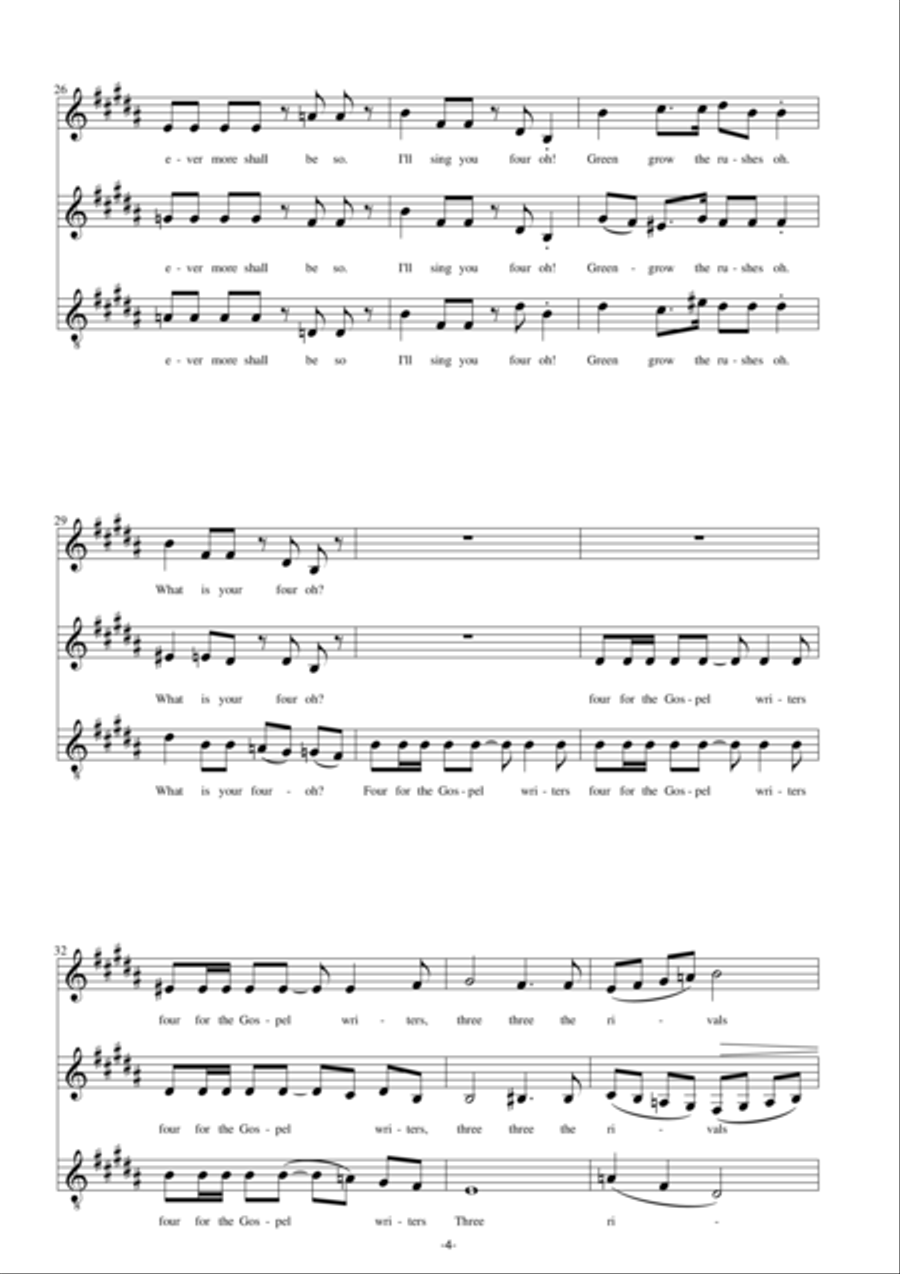 Green grow the rushes o (mixed voices) SAT scores gallery preview page 4