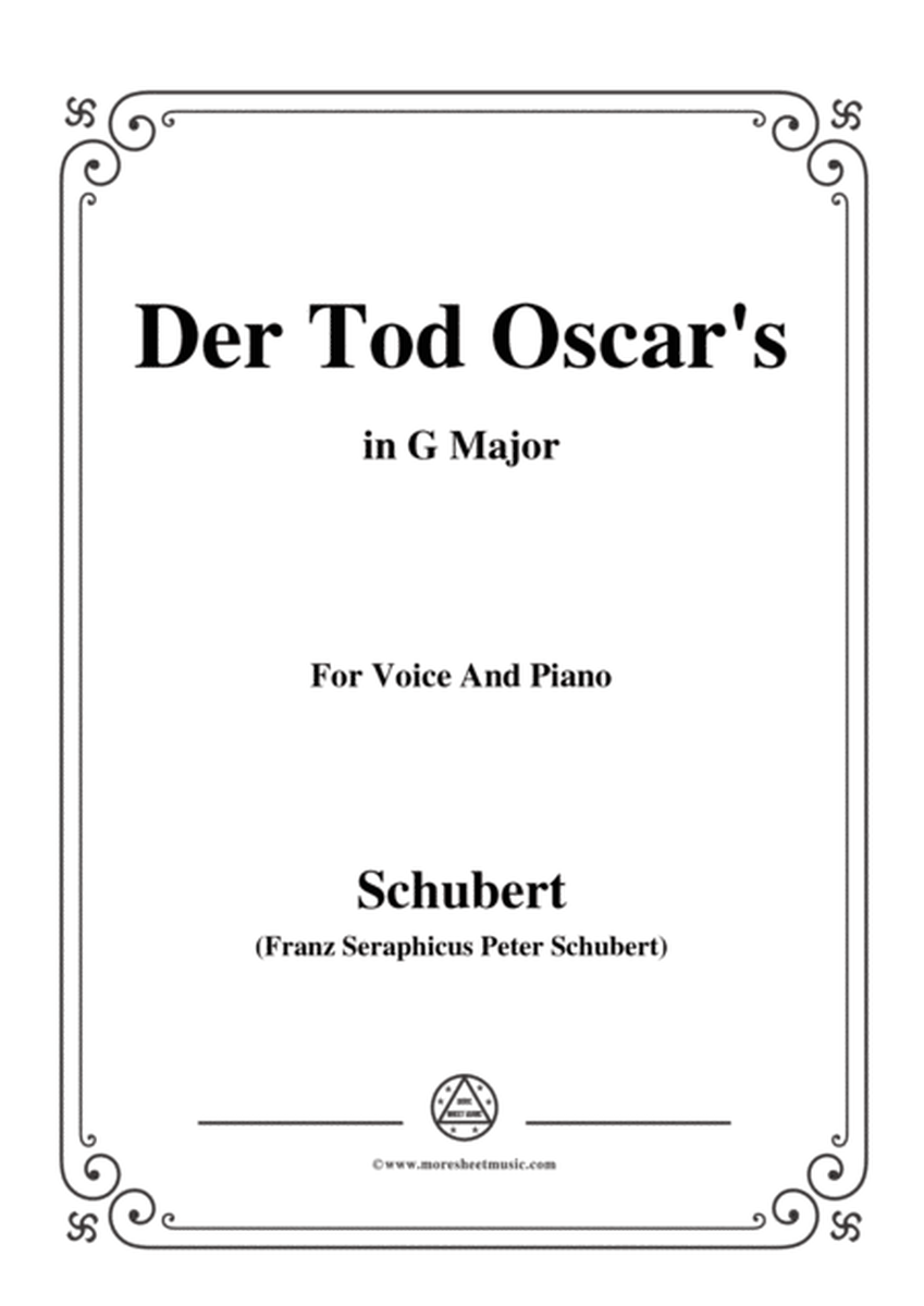 Schubert-Der Tod Oscar's,in G Major,for Voice&Piano image number null
