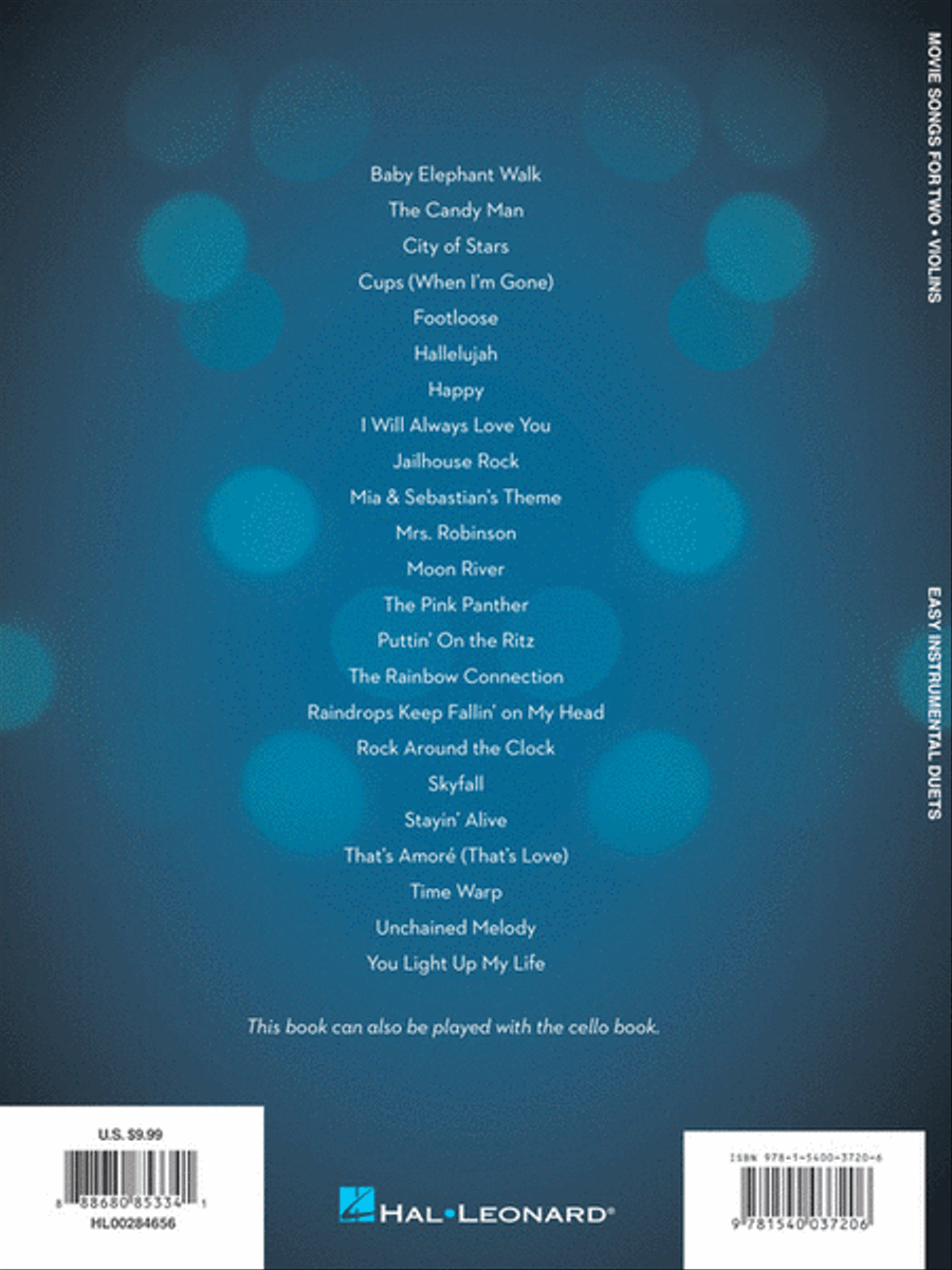 Movie Songs for Two Violins String Duet scores gallery preview page 6