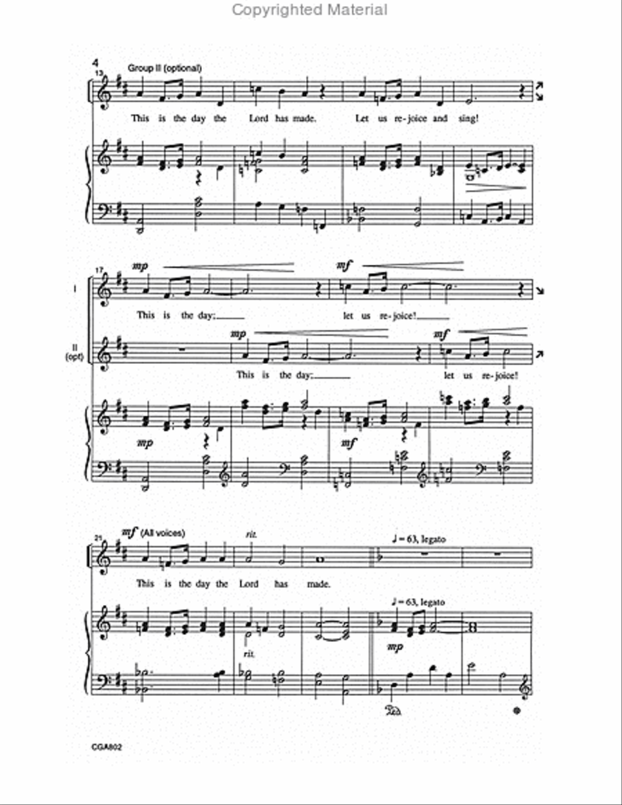 Let Us Rejoice and Sing Unison Choir scores gallery preview page 3