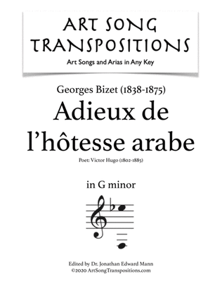 BIZET: Adieux de l'hôtesse arabe (transposed to G minor)
