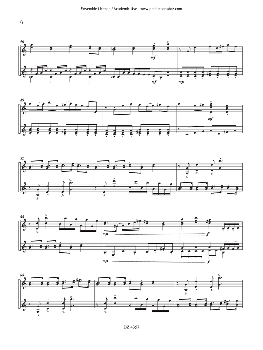 Shedfield Partita Classical Guitar scores gallery preview page 6