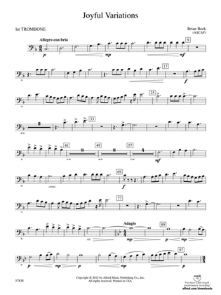 Joyful Variations: 1st Trombone