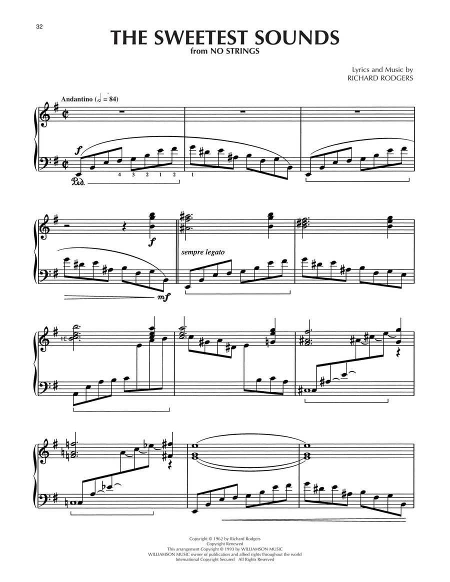 The Sweetest Sounds (arr. Dick Hyman) Piano Solo scores gallery preview page 1