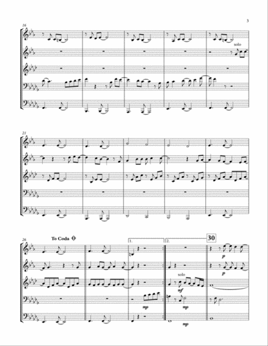Mary, Did You Know? Brass Ensemble scores gallery preview page 3