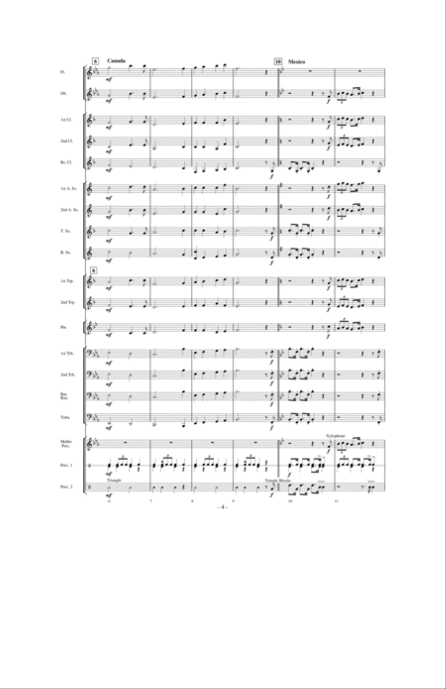 Around the World in 80 Measures Concert Band scores gallery preview page 3