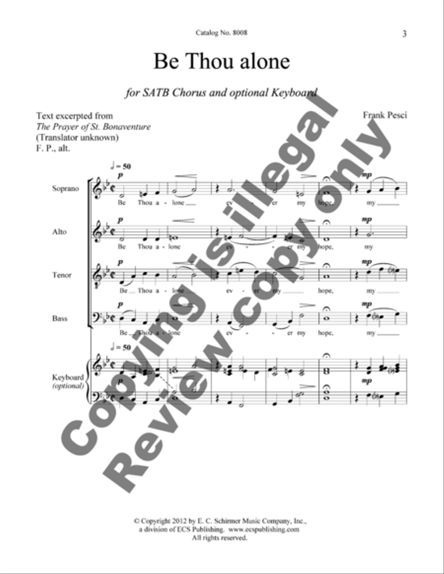 Be Thou alone Be Thou alone 4-Part scores gallery preview page 8
