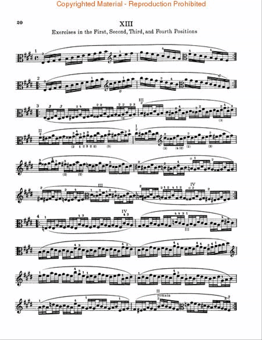 School of Violin Technics, Op. 1 – Book 1 Viola scores gallery preview page 4