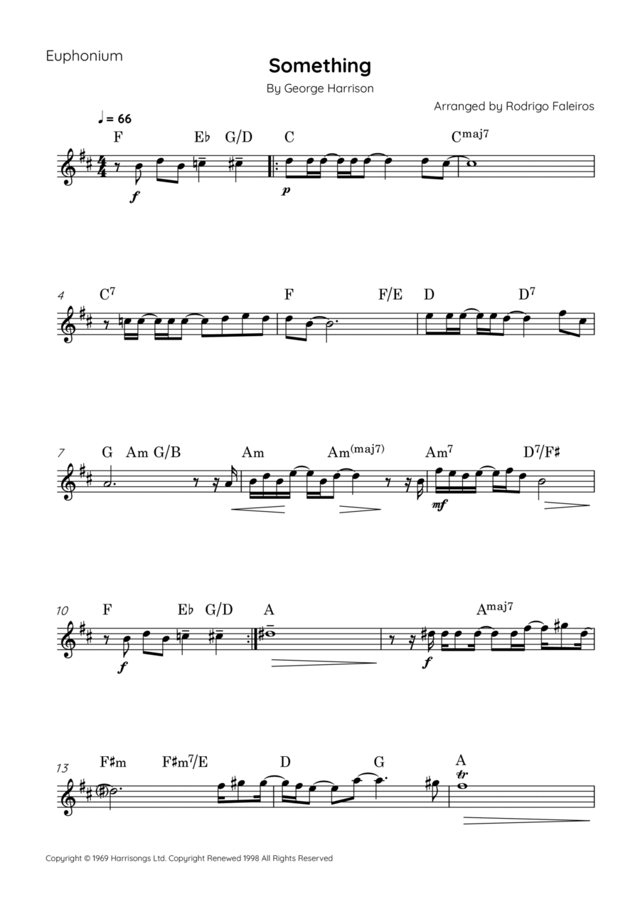 Something Something Euphonium scores gallery preview page 1