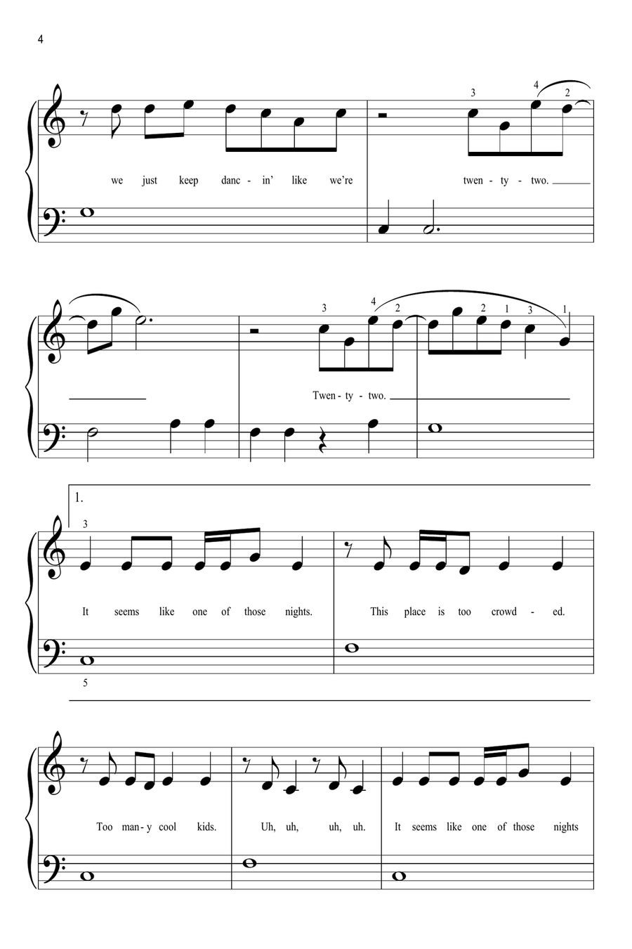 22 Easy Piano scores gallery preview page 4