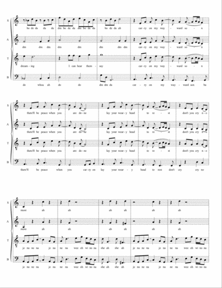 Carry On Wayward Son 4-Part scores gallery preview page 5