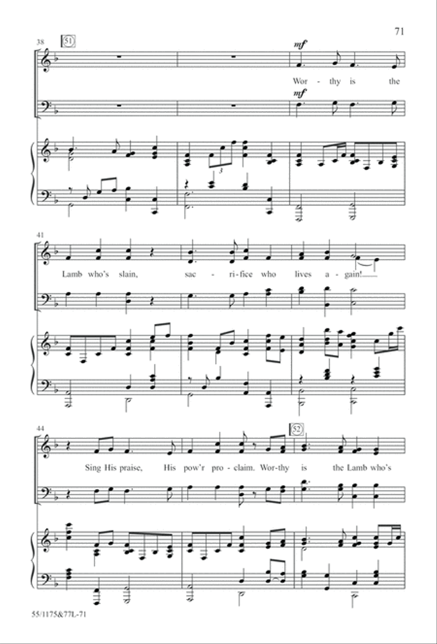 Behold the Lamb! 4-Part scores gallery preview page 72