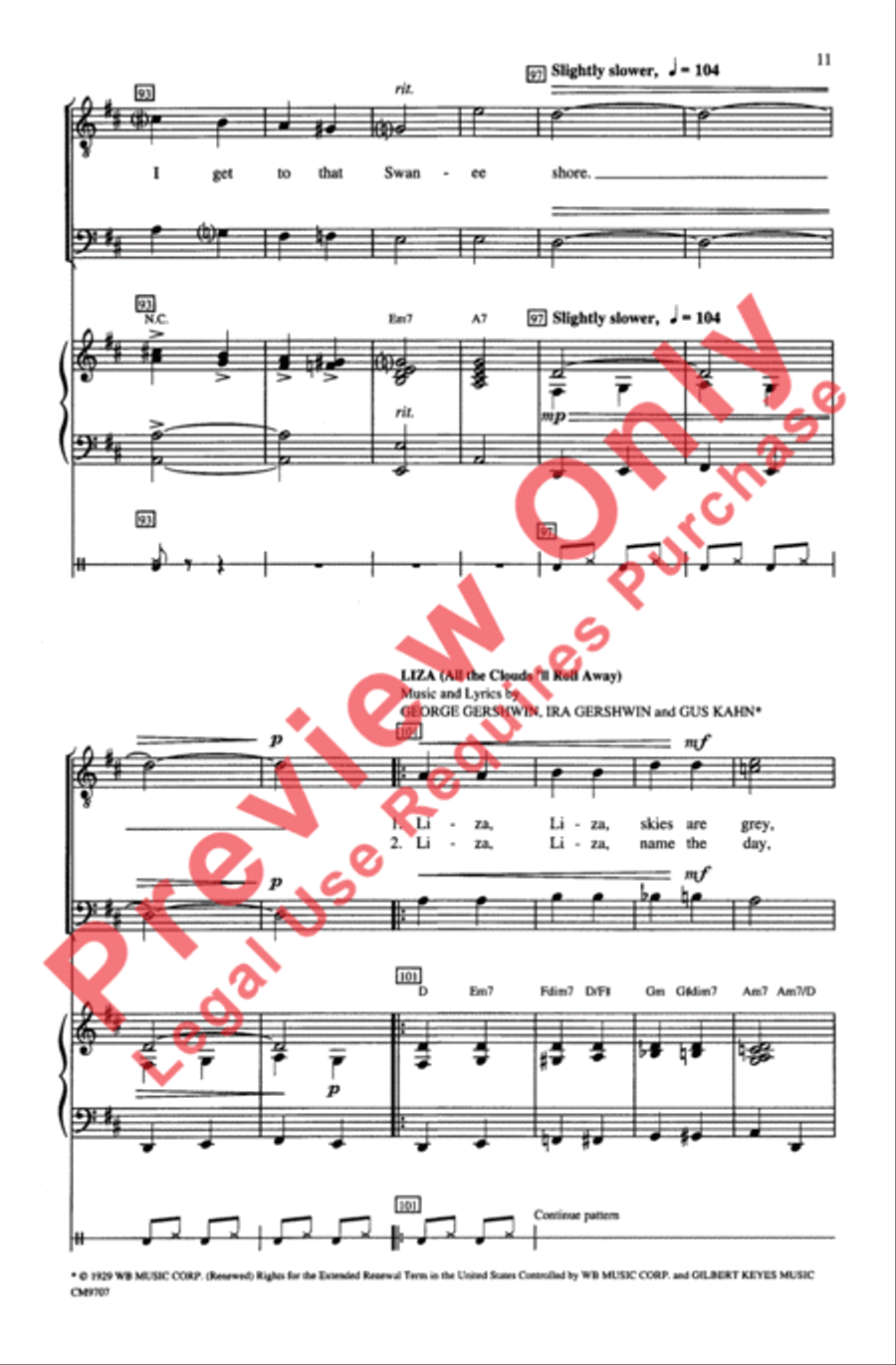 Gershwin Showcase Gershwin Showcase Men's Choir scores gallery preview page 11