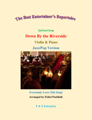 Book cover for "Down By the Riverside"-Piano Background for Violin and Piano-Jazz/Pop Version (Video)
