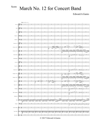 March No. 12 for Concert Band