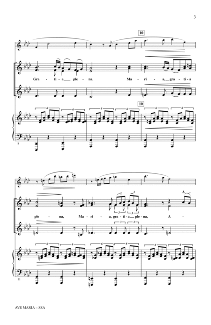 Ave Maria SSA scores gallery preview page 2